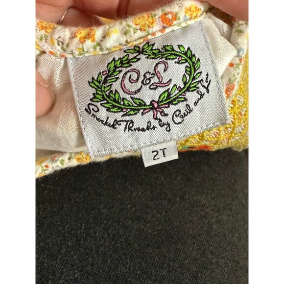 C&L Smocked Threads by Cecil & Lou apples fall blouse youth - Picture 2 of 7